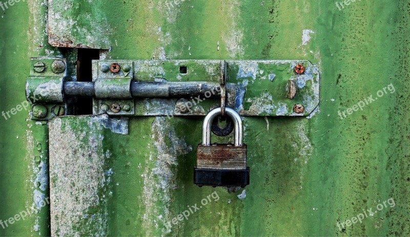 Padlock Lock Bolt Security Old