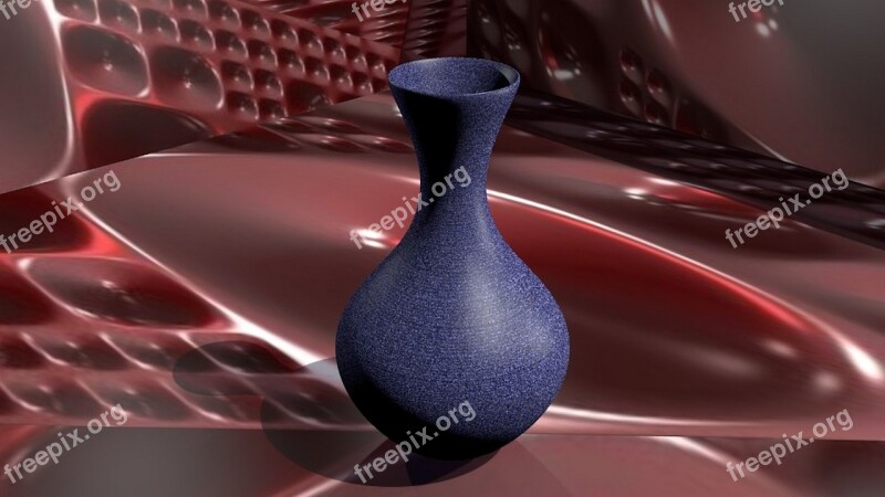 Vase 3d Burgundy Background Free Photos