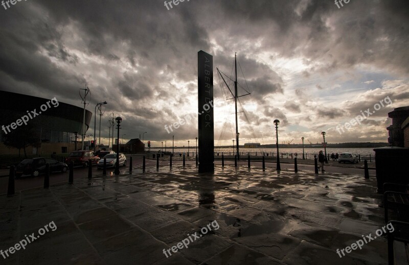 Liverpool Port In The Evening Dim Free Photos