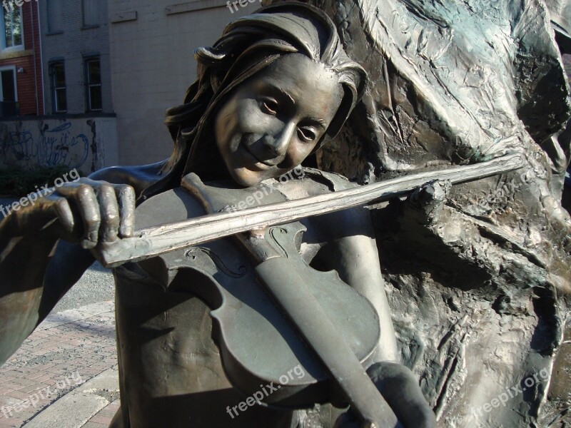 Musician Fiddle Violin Music Statue