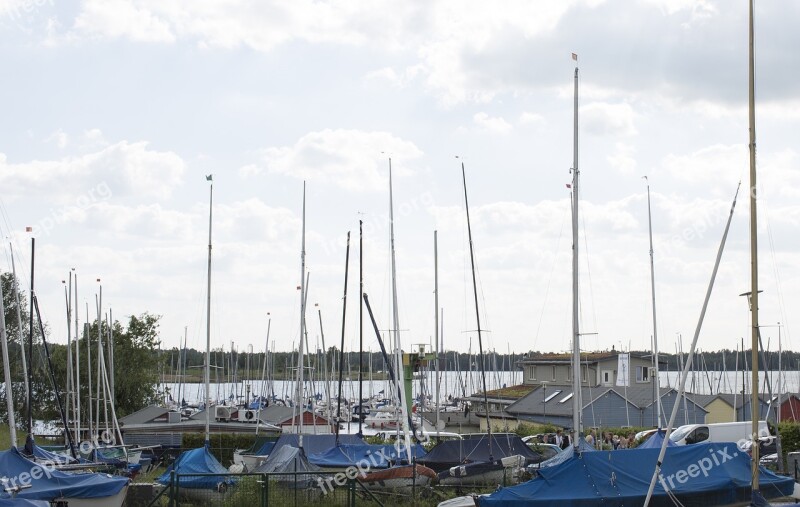 Port Boats Fishing Boats Anchorage Lake