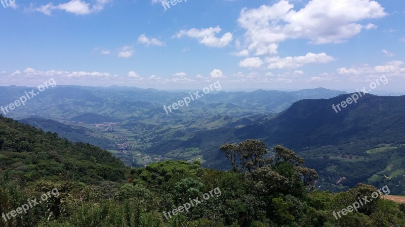 Vista Panorama Mountain Brazil Campos Do Jordão