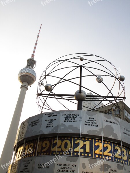 Tv Tower World Clock Alex Alexanderplatz Berlin