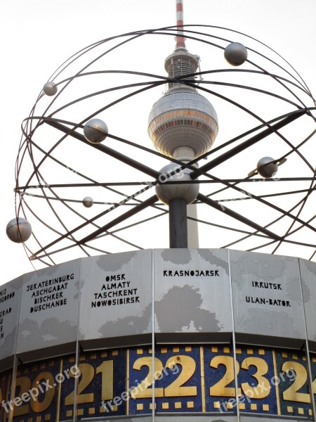 Tv Tower World Clock Alex Alexanderplatz Berlin