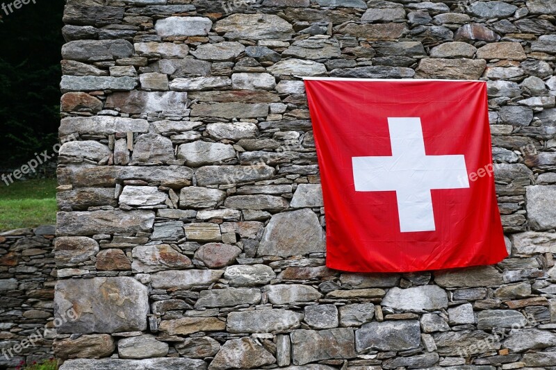 Switzerland Flag Swiss Flag Cross Red