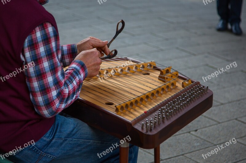 Cimbalom Dulcimer Stringed Instrument Street Music Zither