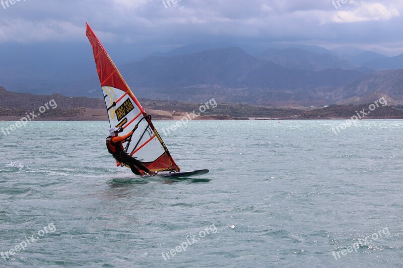 Windsurfing Slalom Mendoza Argentine Free Photos