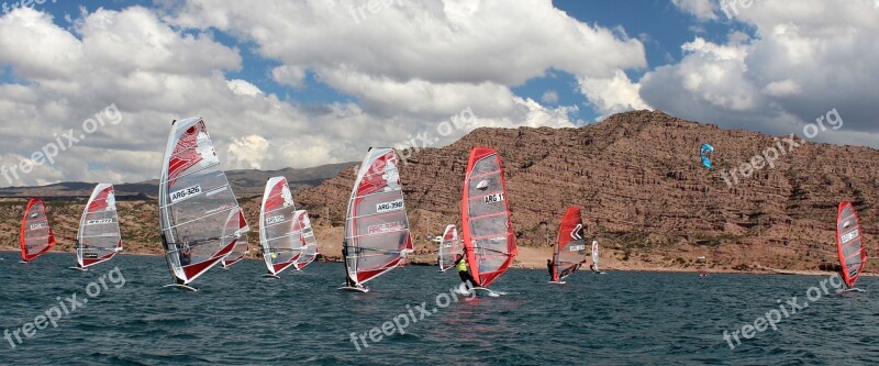 Windsurfing Slalom Argentina Free Photos