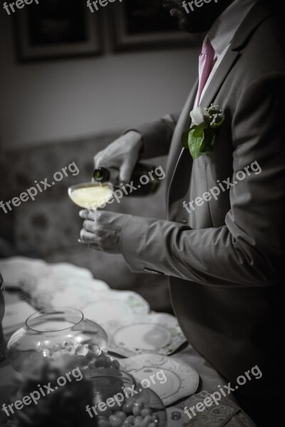 Champagne Drink Wedding Formal Flower