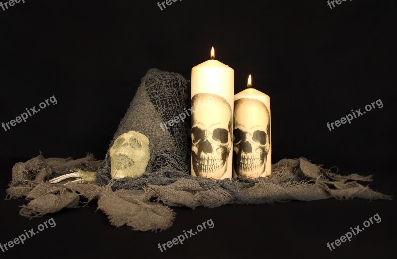 Skull Skull And Crossbones Creepy Deco Scare