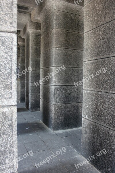 Passage Pillars Monument Germany Maze