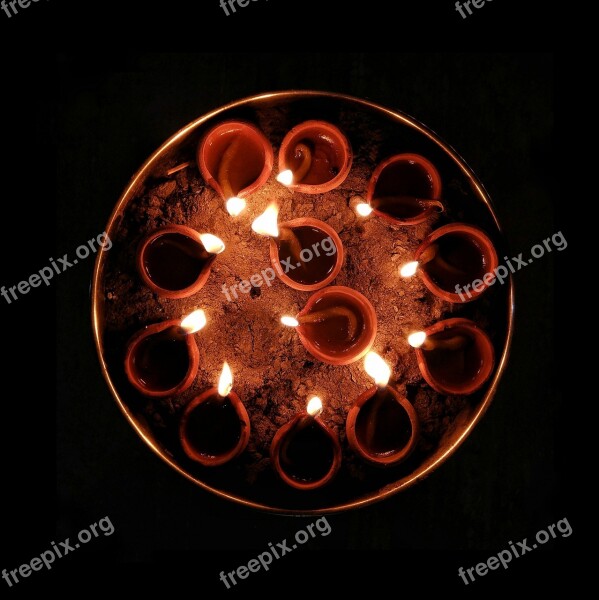 Diya Lights Torch Diwali Free Photos