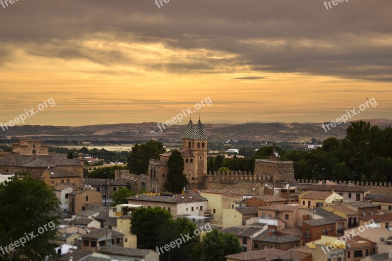 Toledo City Panorama Historic Buildings Monuments