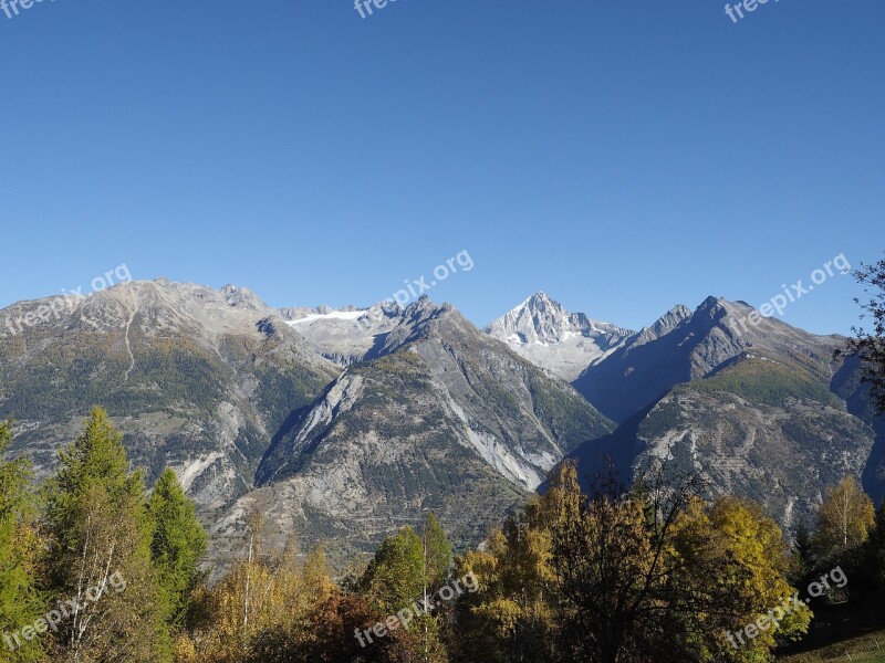 Massive Strings Mountain Valais Switzerland