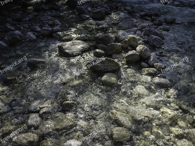 Water Nature Stones River Bach