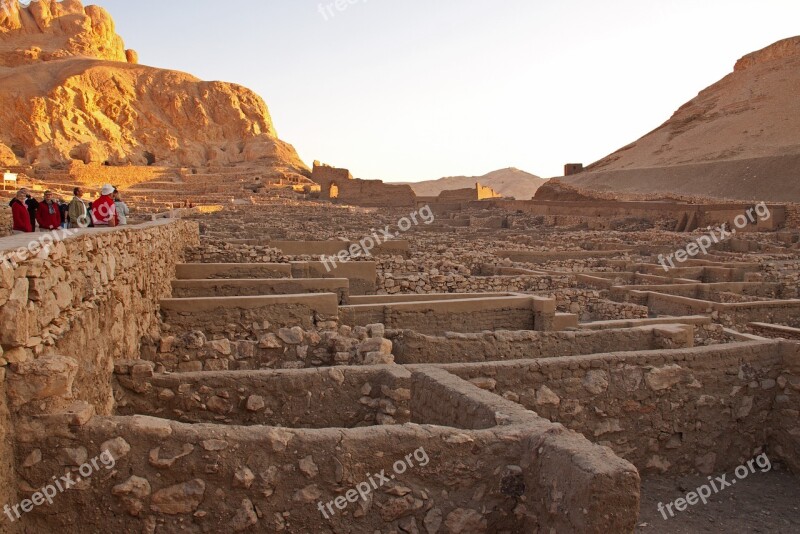 Village Excavated Archaeological Site Graverlandsby Egyptian