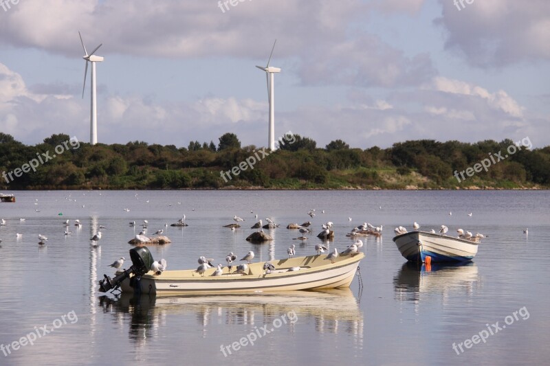 Both Mooring Bay Sea Wind Turbines