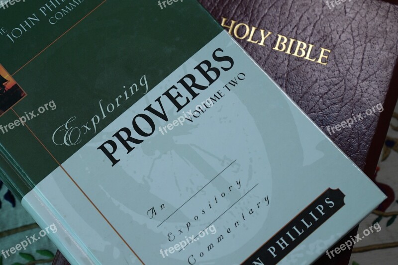 Bible Proverbs Scripture Christianity Open Book