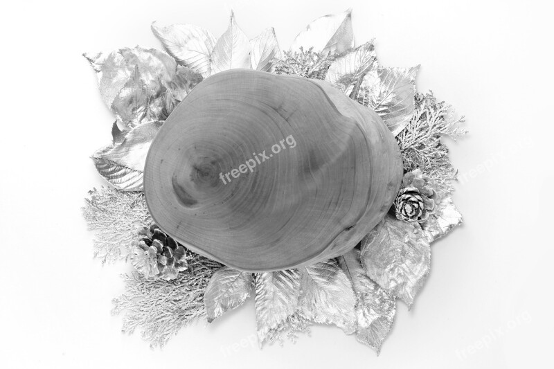 Winter Christmas Silver White Background