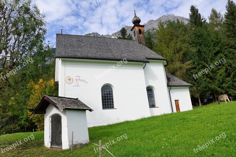 Bärnstatt Chapel Chapel Scheffau Hintersteiner Lake Meadow