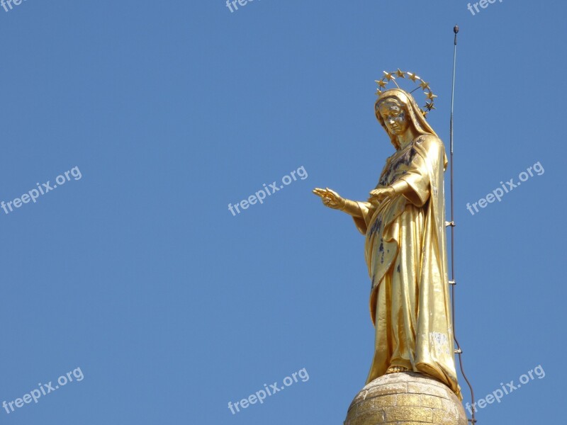 Statue Virgin Religion Sculpture Catholic