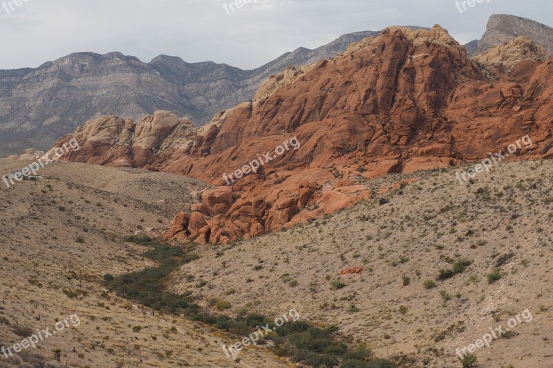 Las Vegas Red Rock Canyon Nature Landscape Stone