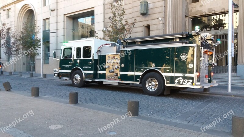 Fire Department Chile Santiago Free Photos