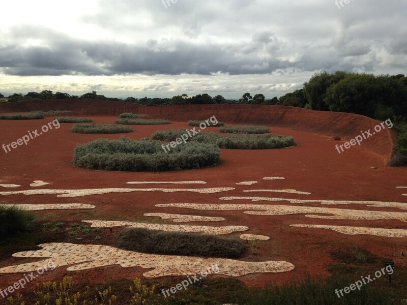 Arid Red Sand Landscape Nature