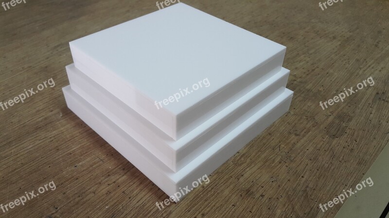 Acrylic White Stepped Free Photos