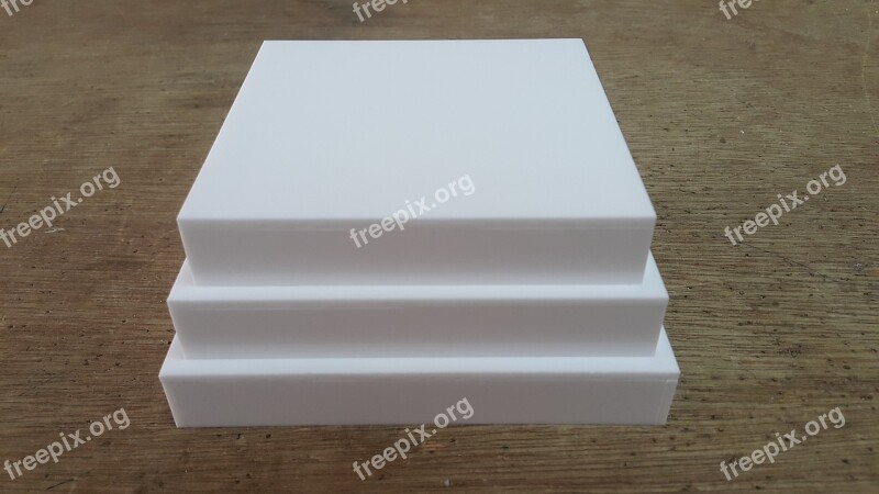 Acrylic White Stepped Free Photos