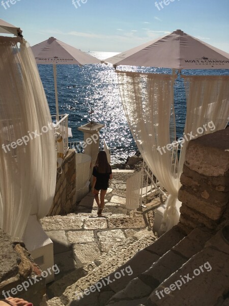 Sea Cliff Croatia Stone Lights