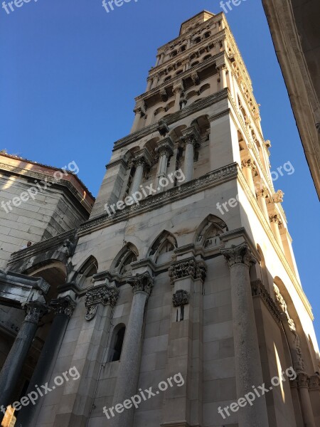 Rovinj Croatia Church Blue Sky Free Photos