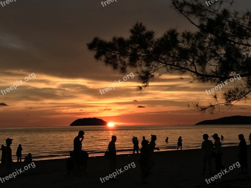 Sunset At Sabah Free Photos