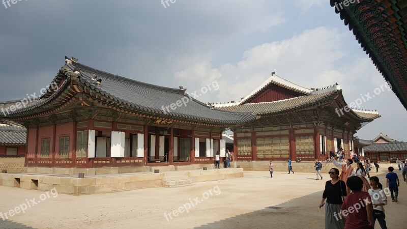 Gyeongbokgung Palace Image Gyeongbokgung Palace Grounds Gyeongbokgung Palace Yard Free Photos