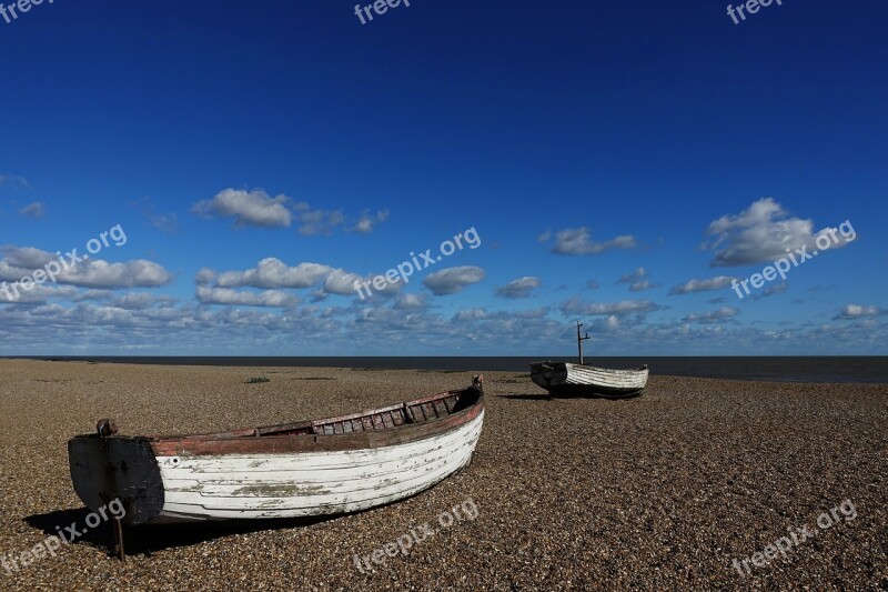 Boat Beach Shingle Shore Fishing