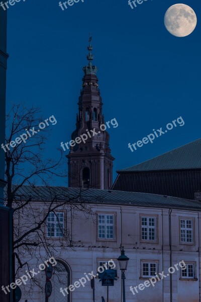 Copenhagen Night Photography The Full Moon Free Photos