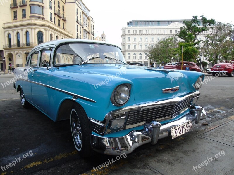 Havana Cuba Car Chevrolet Old