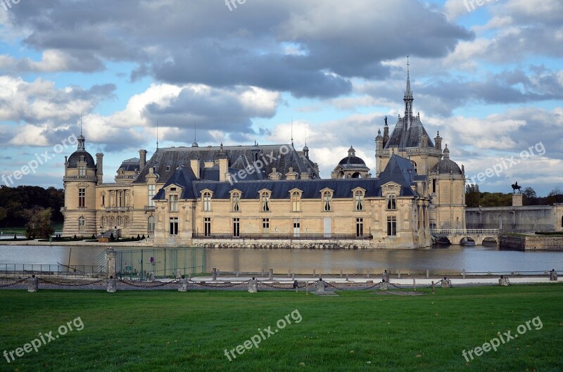 France Oise Chantilly Castle Castle Of Chantilly