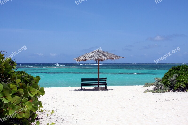 Bank Beach Sand Sun Loneliness