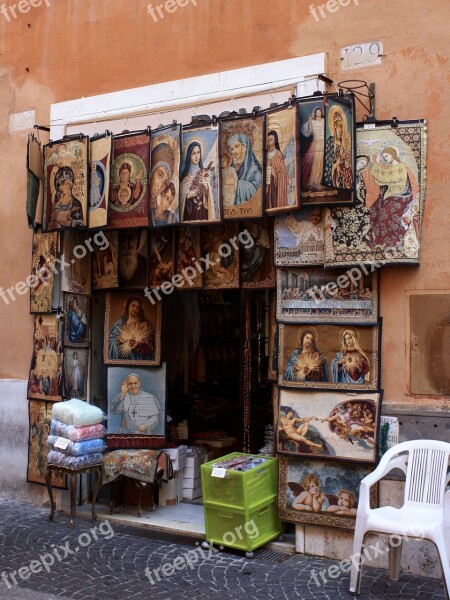 Italy Rome Street Trading Wall Deco