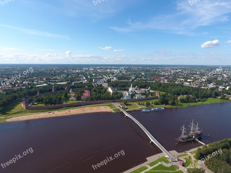 Nature River Water Novgorod Ship