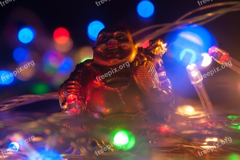 Lights Laughing Buddha Happy Laughter