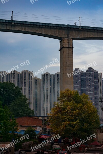 Guizhou Guiyang Overpass High-speed Rail Tracks Free Photos