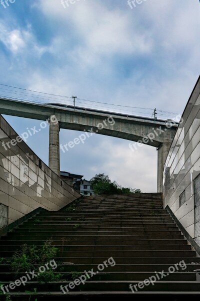 Guizhou Guiyang Overpass High-speed Rail Tracks Free Photos