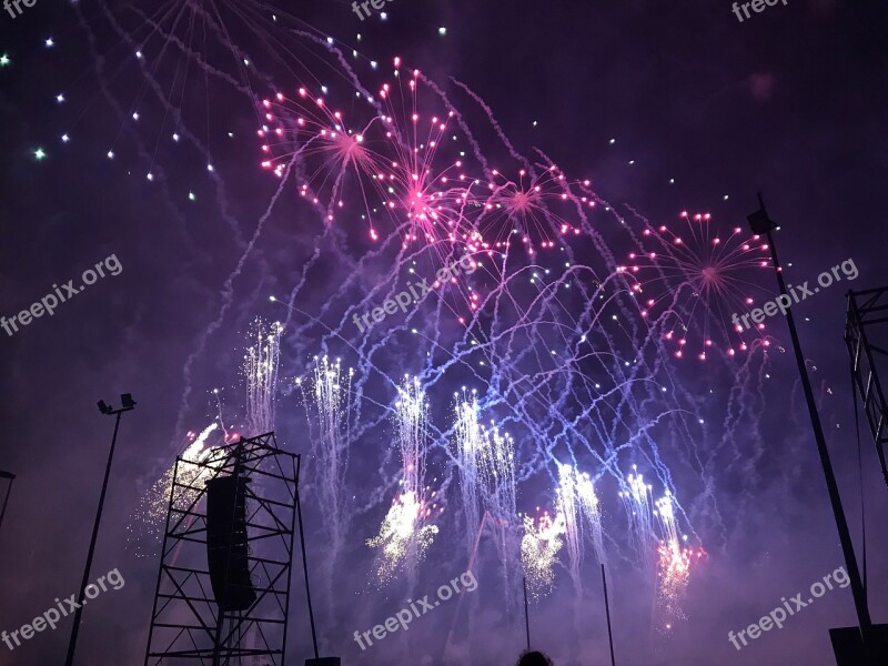 Fireworks Valencian Community Castle Fire Lights