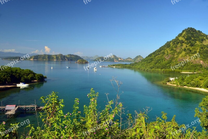 Sea Harbor Morning Indonesia Labuanbajo