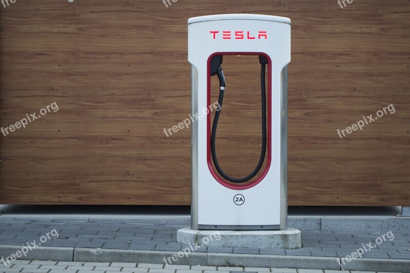 Tesla Electric Charging Station Loading Point Mobility