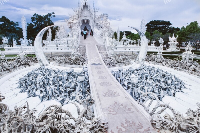 The White Temple Thailand Building White Chiang Mai