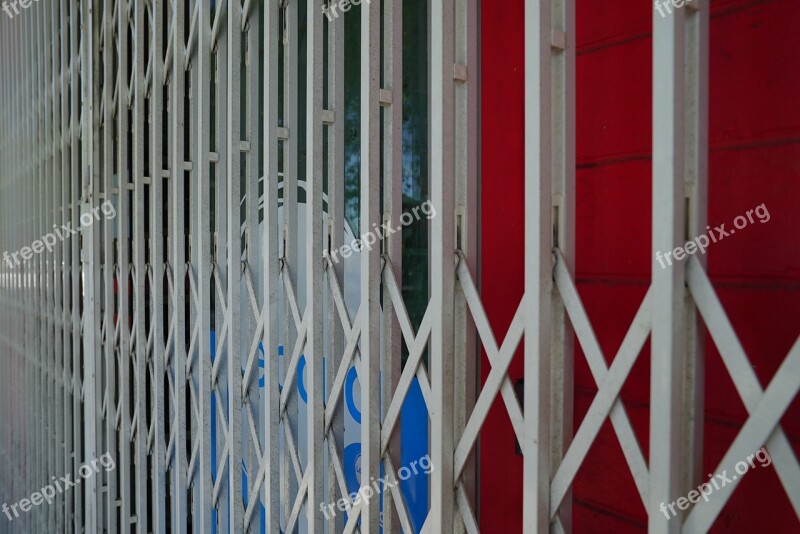 Collapsible Gate Security Texture Locked Secured