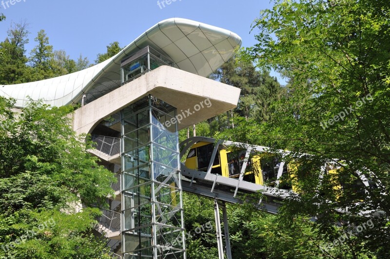 Innsbruck Hungerburgbahn Track Alpine Zoo Funicular Railway Cable Car